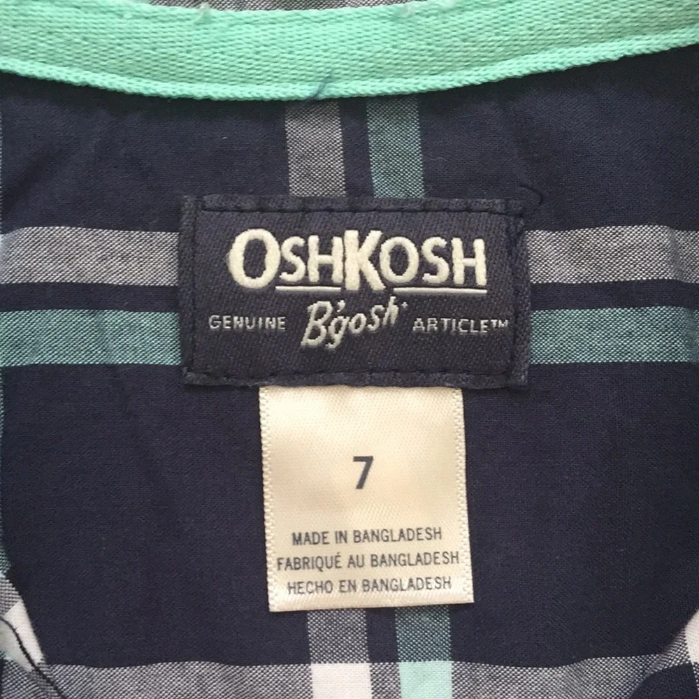 OshKosh B'gosh Boys Plaid Button Down Shirt